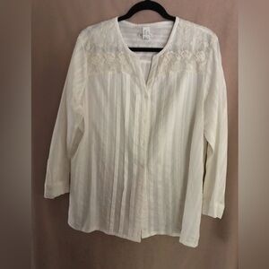 Orvis cream colored button down